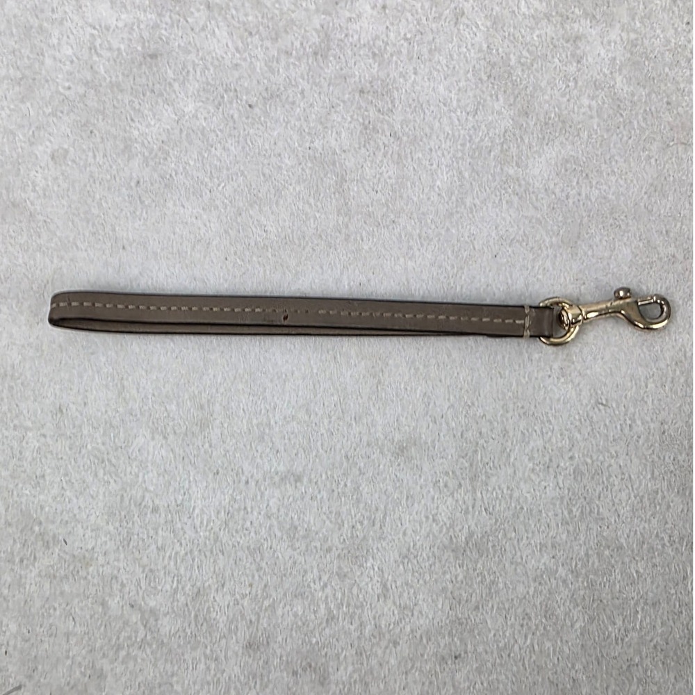 Coach Leather Wristlet Strap Taupe Brown Gold Hardware Replacement 7.5 Inch